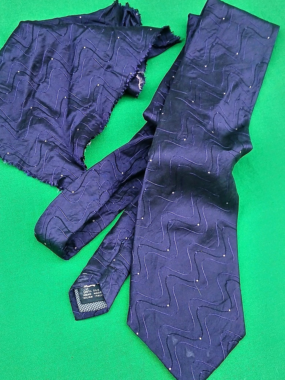 Giorgio Cosani Silk Abstract Tie Set In Purple